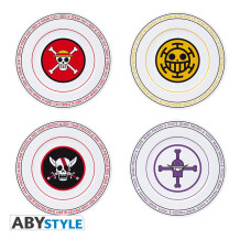 Набор тарелок ABYstyle: One Piece: Pirate Team Logos, (31536)