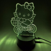 Акриловый светильник Hello Kitty: Kitty on Bicycle, (44478)