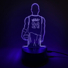 Акриловый светильник Los Angeles Lakers: Kobe Bryant (#24), (44625)