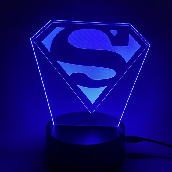 Акриловый светильник DC: Superman: Logo, (44618)