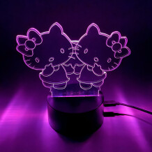 Акриловий світильник Hello Kitty: Kitty Twins, (44662)