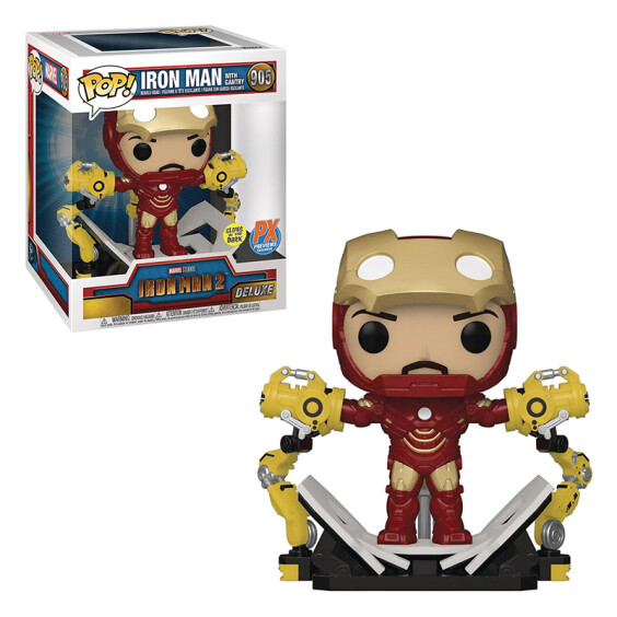 Фигурка Funko POP!: Deluxe: Marvel (Studios): Iron Man 2: Iron Man w/ Gantry (Glowing-in-the-Dark) (PX Previews Exclusive), (56772)