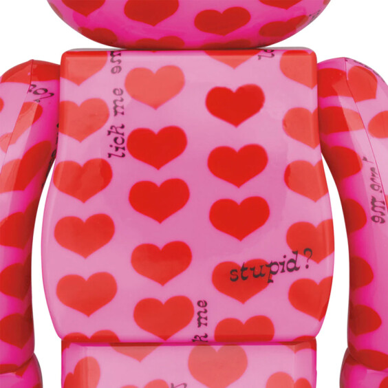 *Original* Be@rbrick: Hide: Pink Heart (Set) (100% & 400%), (601939) 4