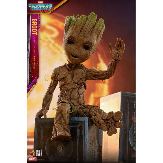 Колекційна фігура Hot Toys: Life-size Masterpiece: Marvel: Guardians of the Galaxy (Vol.2): Remix: Groot, (85071) 2