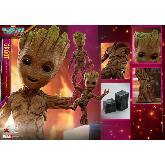 Колекційна фігура Hot Toys: Life-size Masterpiece: Marvel: Guardians of the Galaxy (Vol.2): Remix: Groot, (85071) 5