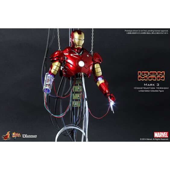 Колекційна фігура Hot Toys: Movie Masterpiece: Marvel: Iron Man: Iron Man (Mark III) (Tune-up Version), (176123) 2