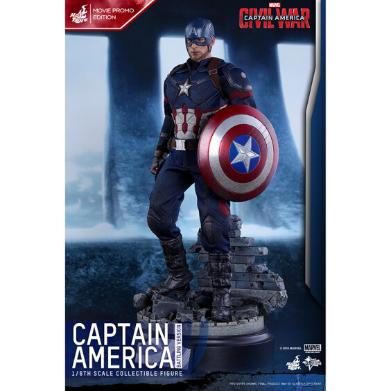 Коллекционная фигура Hot Toys: Movie Masterpiece: Marvel: Civil War: Captain America (Battling Version), (180229) 2