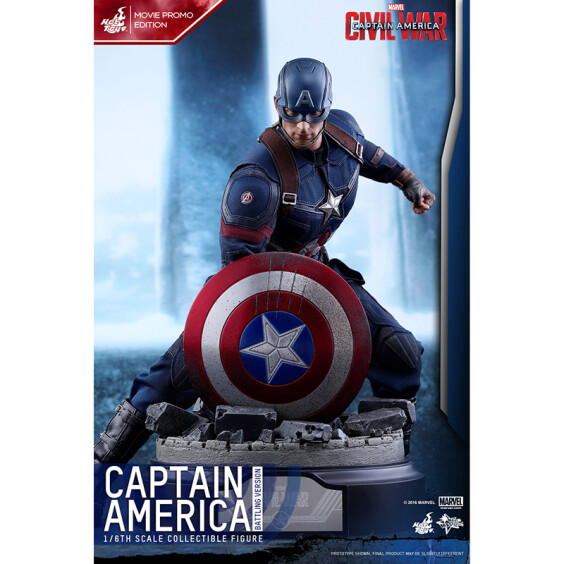 Колекційна фігура Hot Toys: Movie Masterpiece: Marvel: Civil War: Captain America (Battling Version), (180229) 4