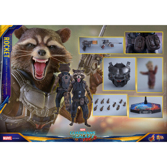 Коллекционная фигура Hot Toys: Movie Masterpiece: Marvel: Guardians of the Galaxy (Vol.2): Remix: Rocket, (182735) 7