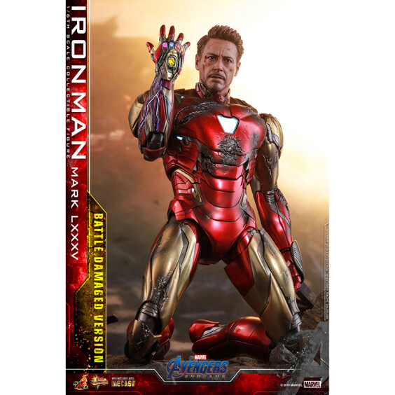 Колекційна фігура Hot Toys: Movie Masterpiece: Diecast: Marvel: Avengers: Endgame: Iron Man (Mark LXXXV) (Battle Damaged Version), (602534) 2