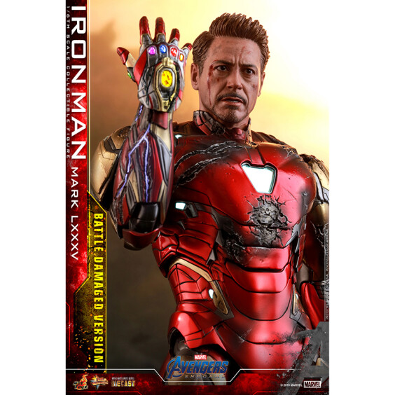 Колекційна фігура Hot Toys: Movie Masterpiece: Diecast: Marvel: Avengers: Endgame: Iron Man (Mark LXXXV) (Battle Damaged Version), (602534) 3