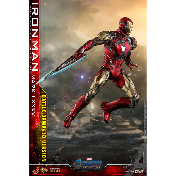 Колекційна фігура Hot Toys: Movie Masterpiece: Diecast: Marvel: Avengers: Endgame: Iron Man (Mark LXXXV) (Battle Damaged Version), (602534) 5