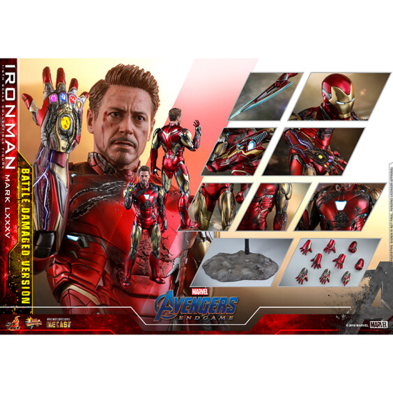 Коллекционная фигура Hot Toys: Movie Masterpiece: Diecast: Marvel: Avengers: Endgame: Iron Man (Mark LXXXV) (Battle Damaged Version), (602534) 10