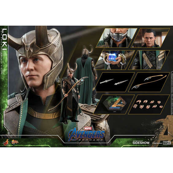 Колекційна фігура Hot Toys: Movie Masterpiece: Marvel: Avengers: Endgame: Loki, (605702) 6