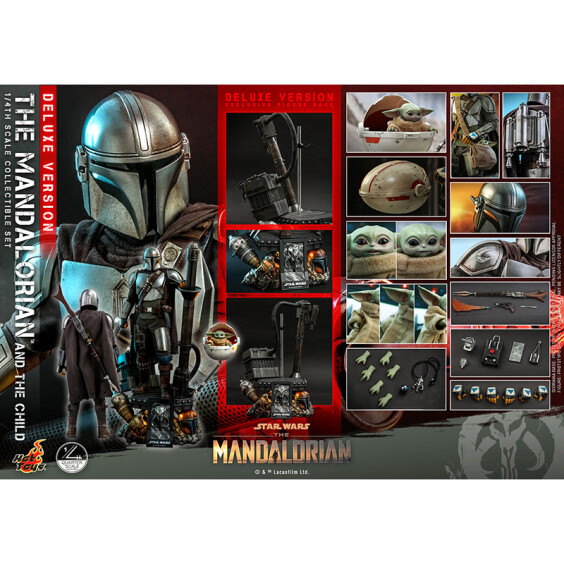 Колекційна фігура Hot Toys: Quarter Scale: Star Wars: The Mandalorian: The Mandalorian & Grogu (Set), (607041) 13