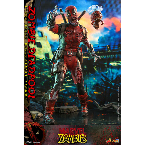 Коллекционная фигура Hot Toys: Comic Masterpiece: Marvel: Zombies: Zombie Deadpool, (607096) 2