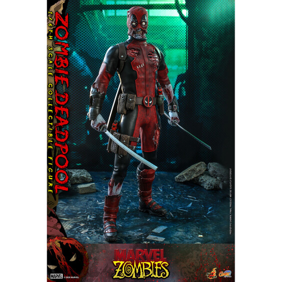 Коллекционная фигура Hot Toys: Comic Masterpiece: Marvel: Zombies: Zombie Deadpool, (607096) 5
