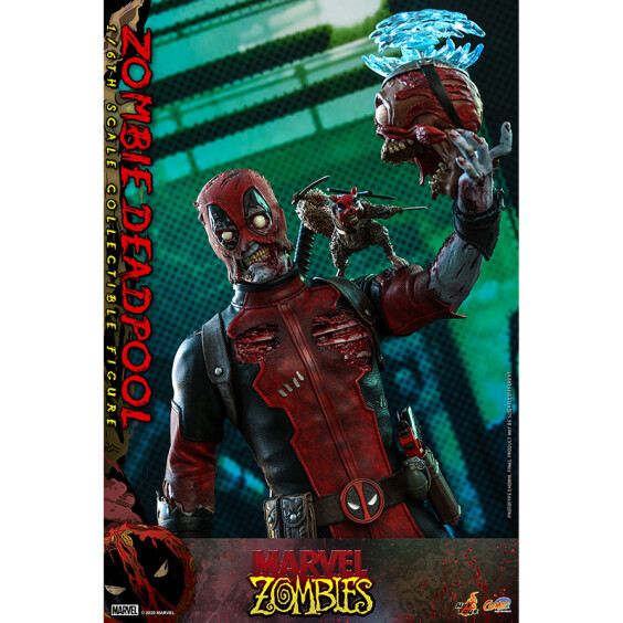 Коллекционная фигура Hot Toys: Comic Masterpiece: Marvel: Zombies: Zombie Deadpool, (607096) 6