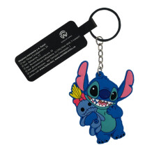 Брелок двухсторонний Disney: Lilo & Stitch: Stitch w/ Scrump, (9454)