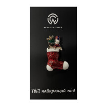 Металевий значок (пін) Christmas Sock, (12135)