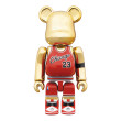 *Original* Be@rbrick: NBA: Chicago Bulls: Michael Jordan: Rookie Jersey (1985) (Gold / Chrome) (Set) (100% & 400%), (598567) 2