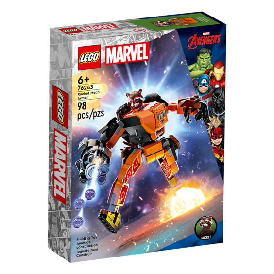 Конструктор LEGO: Marvel: Guardians of the Galaxy: Rocket Mech Armor, (76243) 6