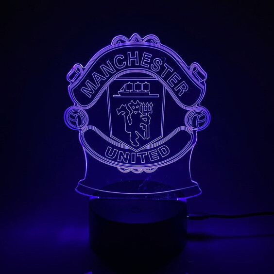 Акриловий світильник Manchester United: Logo, (44626)