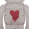 Bearbrick: Emotionally Unavailable: Red Heart (Clear Red) (400%), (44509) 2