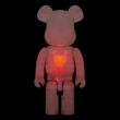 Bearbrick: Emotionally Unavailable: Red Heart (Clear Red) (400%), (44509) 3