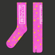 Носки японские CEH: Pink Star: «ピンクの星» (р. 35-39), (91480)