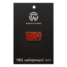 Металлический значок (пин) Kiss: Logo (Gold), (14013)