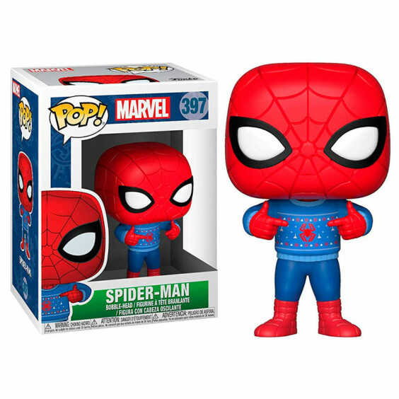 Фігурка Funko POP! Holiday: Spider-Man w/ Ugly Sweater, (33983)