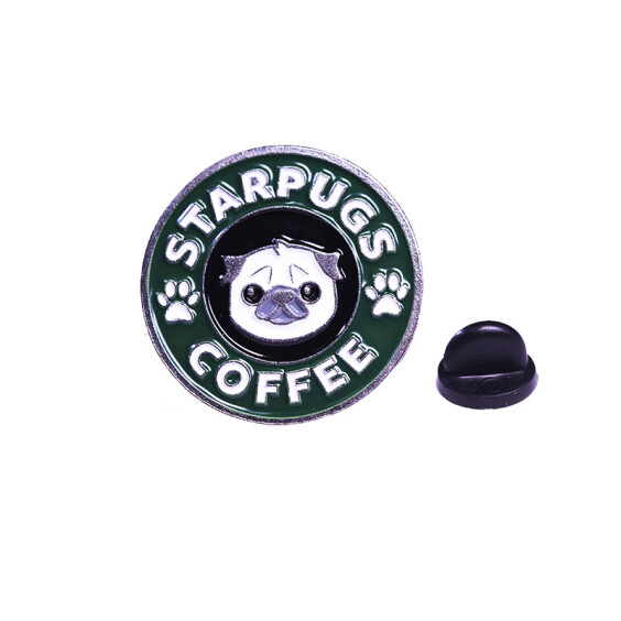 Металевий значок (пін) StarPugs Coffee, (10511)
