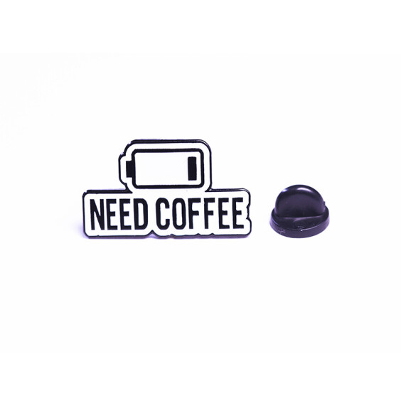 Металевий значок (пін) Need coffee, (10520)