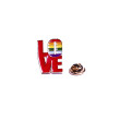 Металевий значок (пін) Logo "Love", (11027)