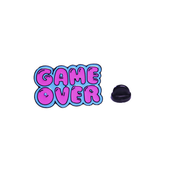Металевий значок (пін) Logo "Game Over", (11211)