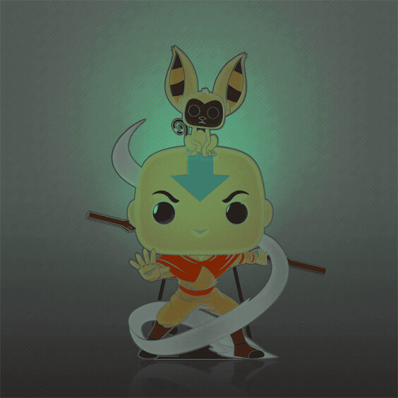 Фигурка Funko POP!: Pin: Avatar: The Last Airbender: Aang w/ Momo (Glows in the Dark), (46062) 3