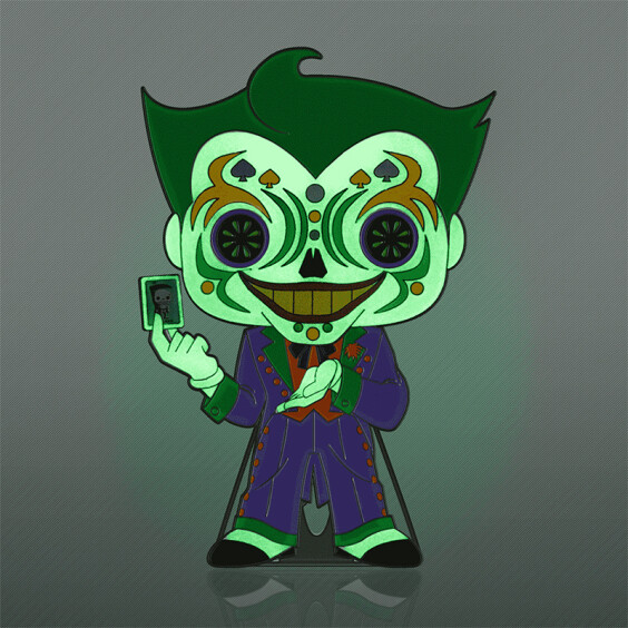 Фігурка Funko POP!: Pin: Dia De Los DC: Super Heroes: The Joker (Glows in the Dark), (46389) 3