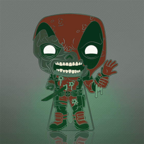 Фигурка Funko POP!: Pin: Marvel: Zombies: Zombie Deadpool (Glows in the Dark), (47106) 3