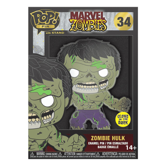 Фигурка Funko POP!: Pin: Marvel: Zombies: Zombie Hulk (Glows in the Dark), (47107) 5