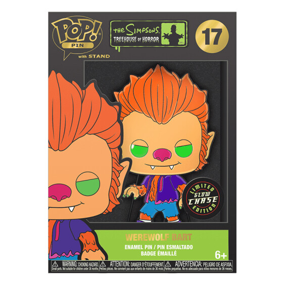 Фігурка Funko POP!: Pin: The Simpsons: Treehouse of Horror: Werewolf Bart (Glow Chase Limited Edition), (469365) 5