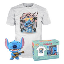 Комплект Funko POP!: Tees: Disney: Lilo & Stitch: Stitch w/ Ukelele (M) (Flocked), (73160)