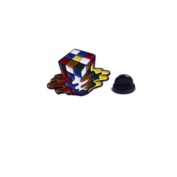Металевий значок (пін) Rubik's Cube in Paint, (12861)