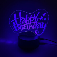 Акриловый светильник «Happy Birthday», (44564)