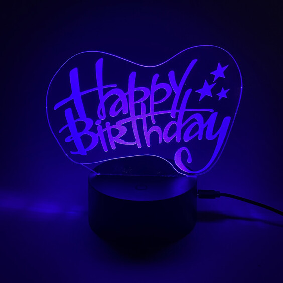 Акриловий світильник «Happy Birthday», (44564)