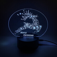 Акриловий світильник Deer "Merry Christmas", (44583)