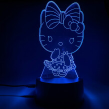 Акриловий світильник Hello Kitty in dress, (44630)