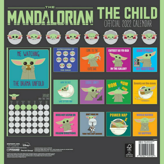 Календар Pyramid (2022): Star Wars: The Mandalorian (The Child), (757910) 3