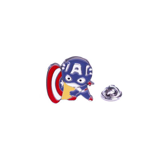 Металевий значок (пін) Marvel: Chibi Captain America next to the Shield, (10978)