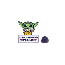 Металлический значок (пин) Star Wars "Yoda Obi-Wan for me", (11663)